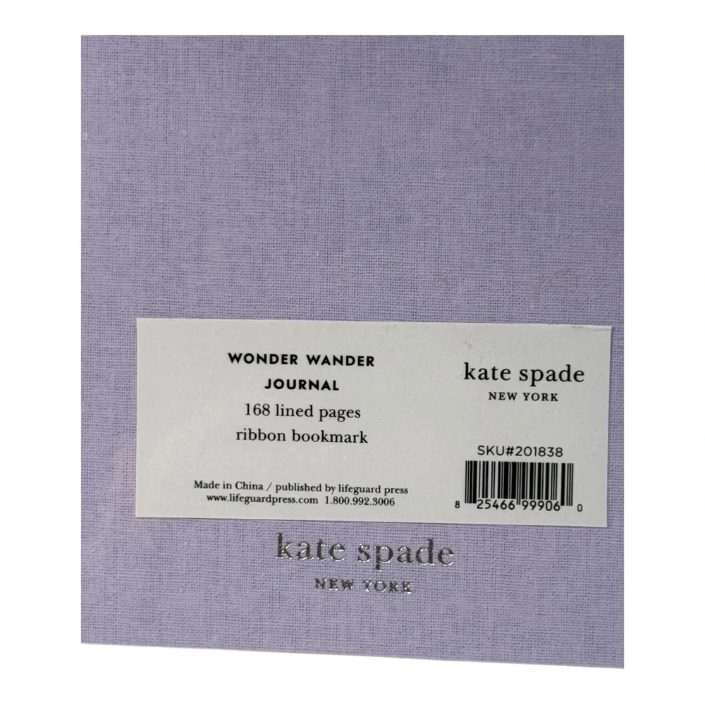 Kate Spade New York “Wonder Wander” Journal Lavender – 168 Lined Pages – NEW - Picture 4 of 7